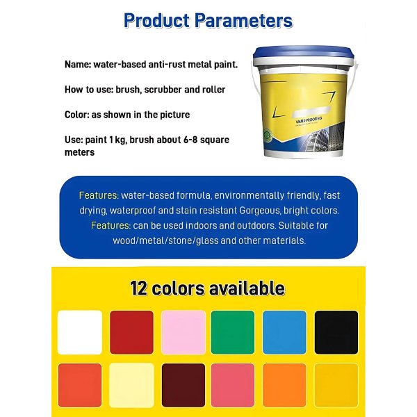 Water-based rust-proof paint metal paint - sandblaskit