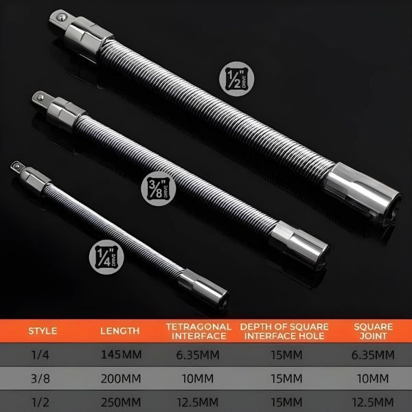 Socket Ratchet Extension Bar 1/2 L Type Bent Wrench Handle 125mm 250mm 300mm Sleeve Connecting Rod Hand Tool Universal Joint