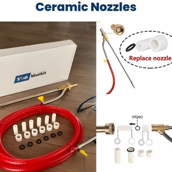 UPGRADE SANDBLASTKIT ( BRASS NOZZLE/ STEEL HOSE ) - Diane - sandblaskit